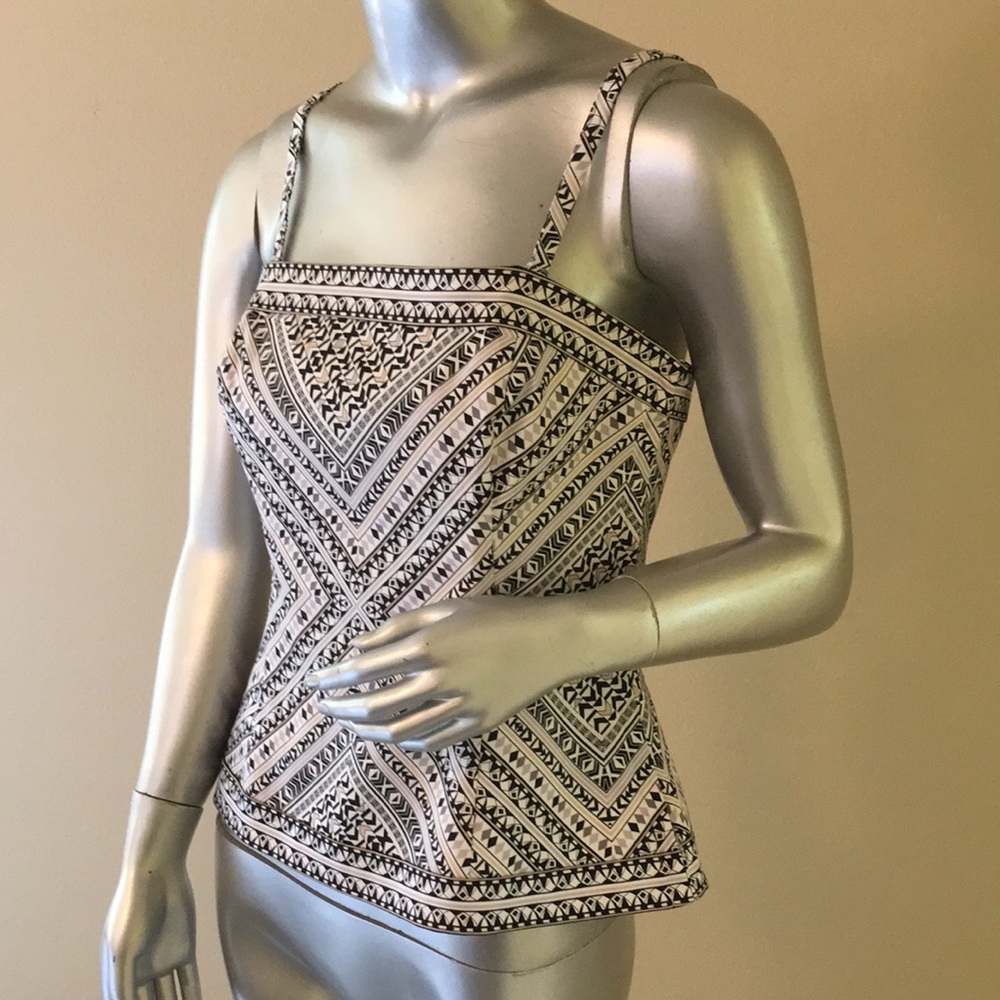 WHBM | STRAPLESS PRINTED BUSTIER TOP - Picture 6 of 14